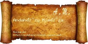 Andaházy Mimóza névjegykártya